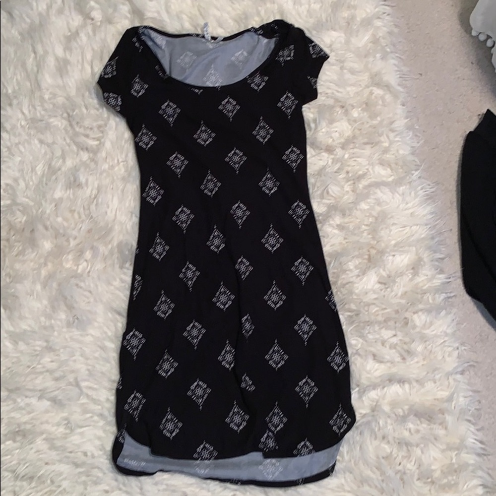 patterned mini dress